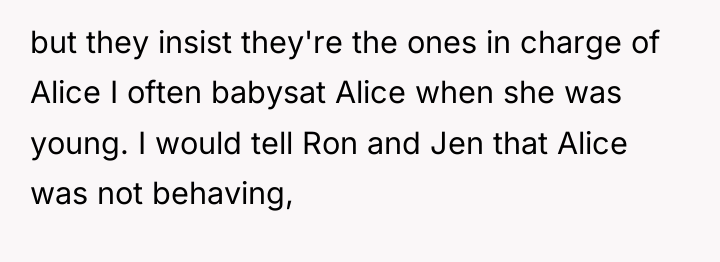 but they insist they're the ones in charge of Alice...