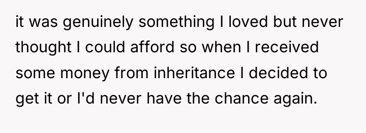 it was genuinely something I loved but never thought I...