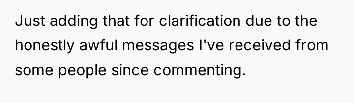 Just adding that for clarification due to the honestly awful...
