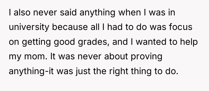I also never said anything when I was in university...