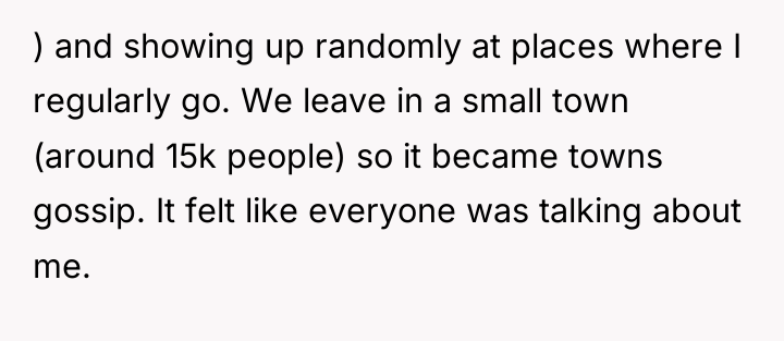 ) and showing up randomly at places where I regularly...