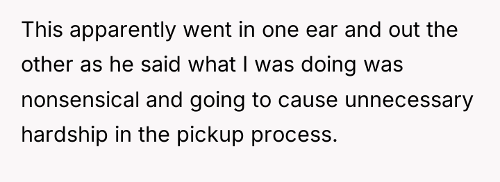 This apparently went in one ear and out the other...