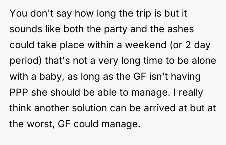 You don't say how long the trip is but it...