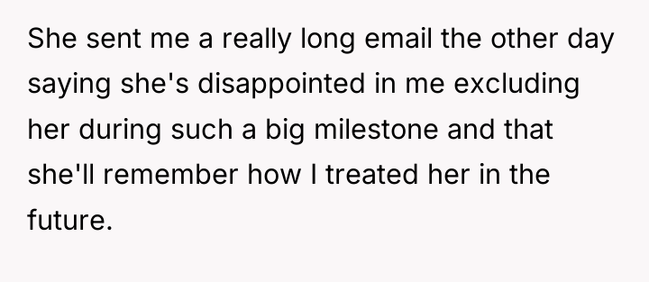 She sent me a really long email the other day...