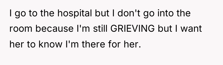 I go to the hospital but I don't go into...