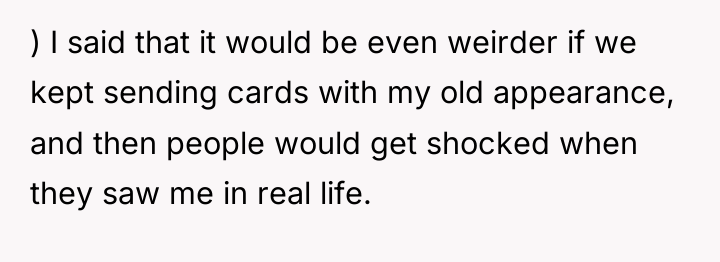 ) I said that it would be even weirder if...
