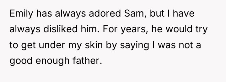 Emily has always adored Sam, but I have always disliked...