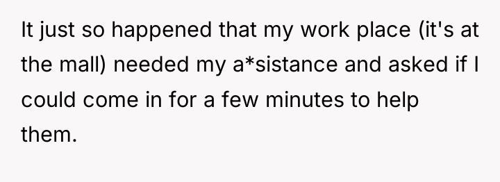 It just so happened that my work place (it's at...