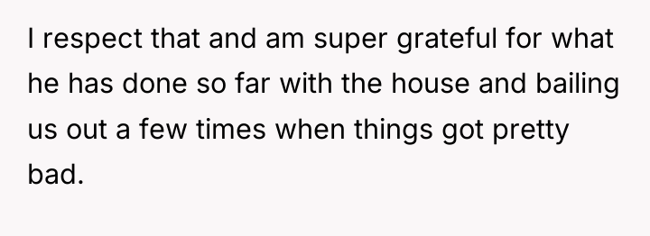 I respect that and am super grateful for what he...