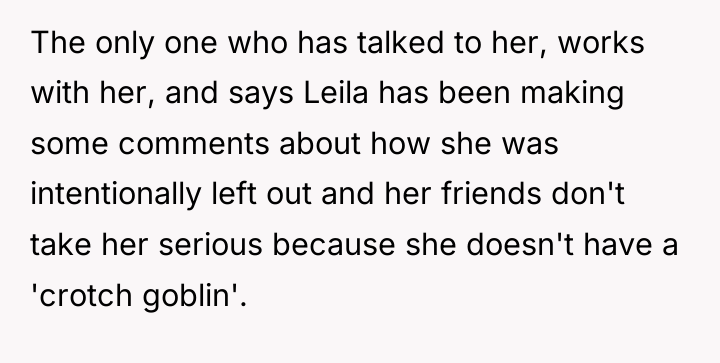 The only one who has talked to her, works with...
