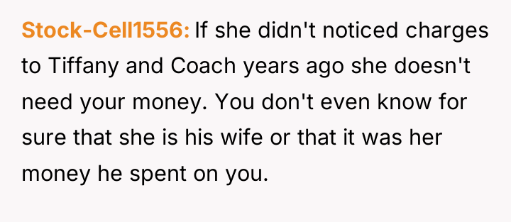 Stock-Cell1556 If she didn't noticed charges to Tiffany and Coach...