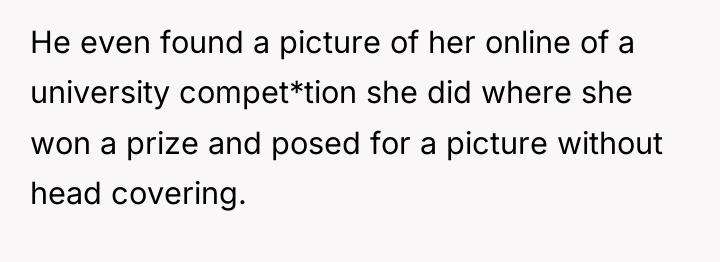 He even found a picture of her online of a...