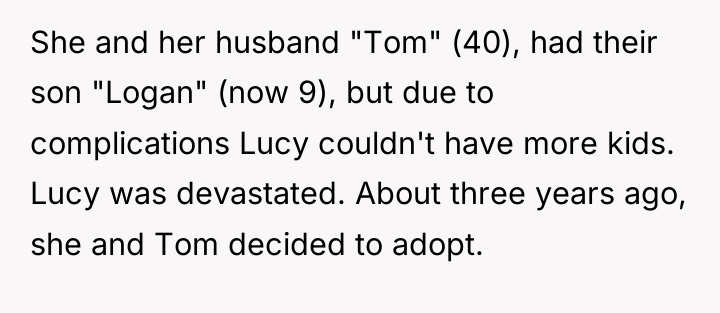 She and her husband "Tom" (40), had their son "Logan"...