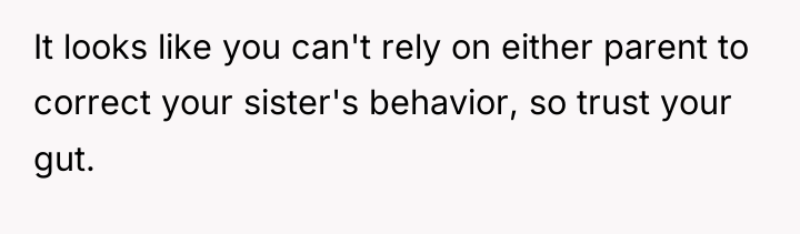 It looks like you can't rely on either parent to...