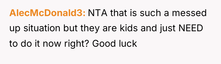 AlecMcDonald3 NTA that is such a messed up situation but...