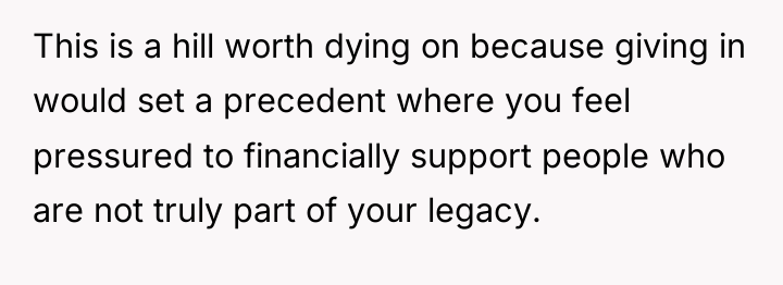 This is a hill worth dying on because giving in...