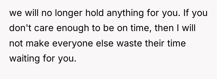 we will no longer hold anything for you. If you...