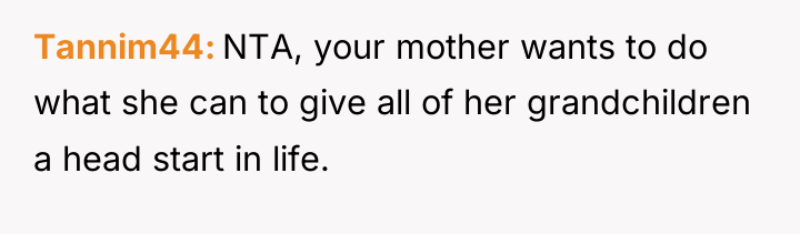 Tannim44 NTA, your mother wants to do what she can...