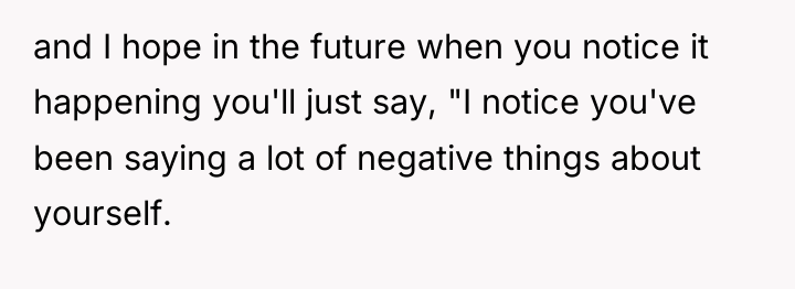 and I hope in the future when you notice it...