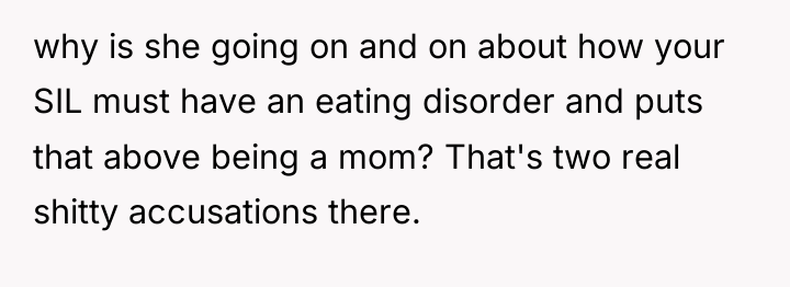 why is she going on and on about how your...