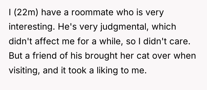 I (22m) have a roommate who is very interesting. He's...