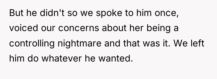 But he didn't so we spoke to him once, voiced...