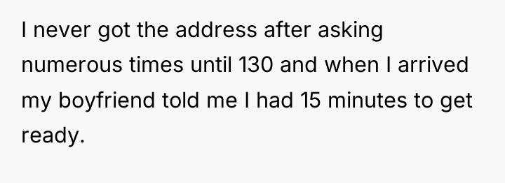 I never got the address after asking numerous times until...