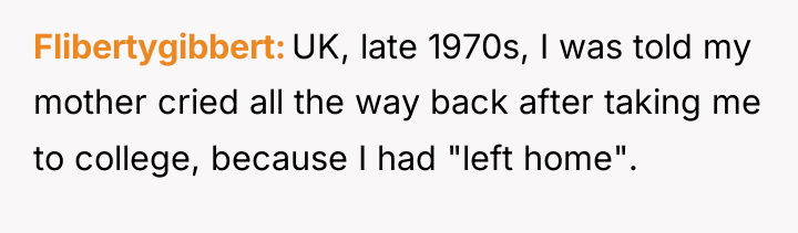 Flibertygibbert UK, late 1970s, I was told my mother cried...