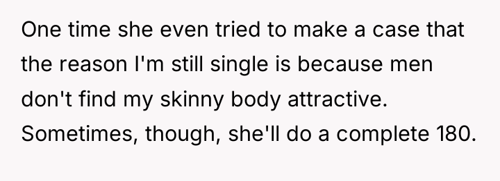 One time she even tried to make a case that...