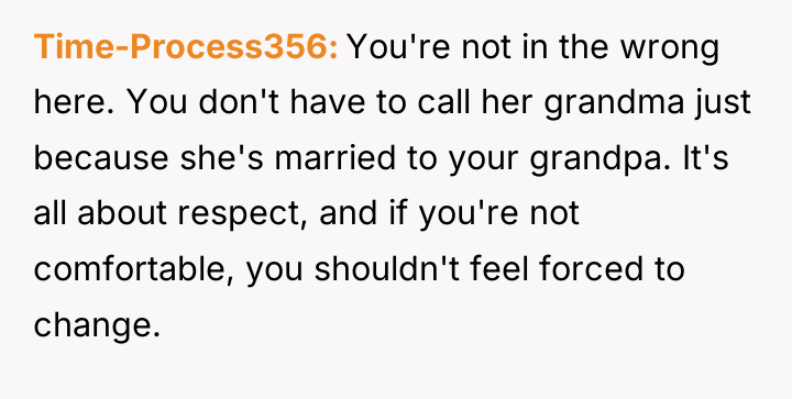 Time-Process356 You're not in the wrong here. You don't have...