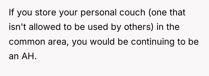 If you store your personal couch (one that isn't allowed...