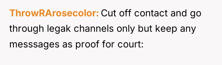 ThrowRArosecolor Cut off contact and go through legak channels only...