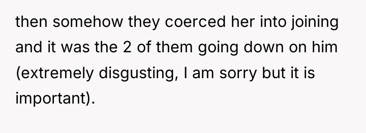 then somehow they coerced her into joining and it was...