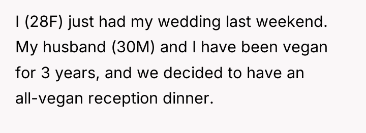 I (28F) just had my wedding last weekend. My husband...