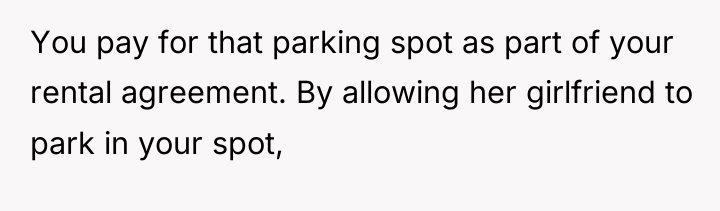 You pay for that parking spot as part of your...