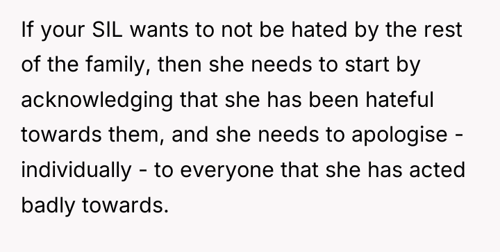 If your SIL wants to not be hated by the...