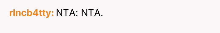 rlncb4tty NTA: NTA.