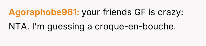 Agoraphobe961 your friends GF is crazy: NTA. I'm guessing a...