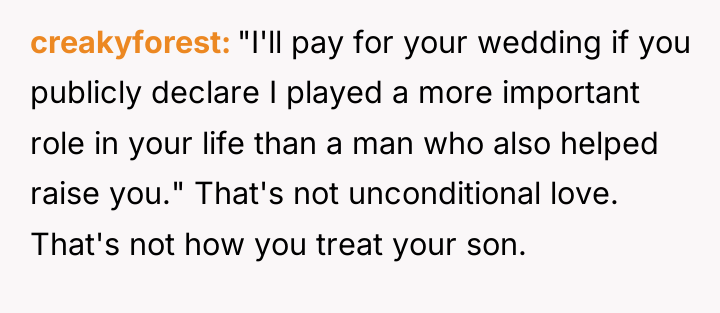 creakyforest "I'll pay for your wedding if you publicly declare...