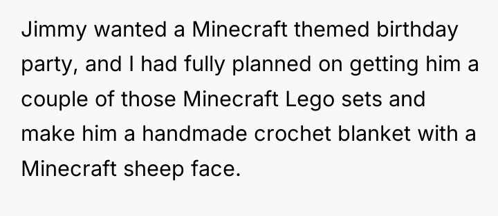 Jimmy wanted a Minecraft themed birthday party, and I had...