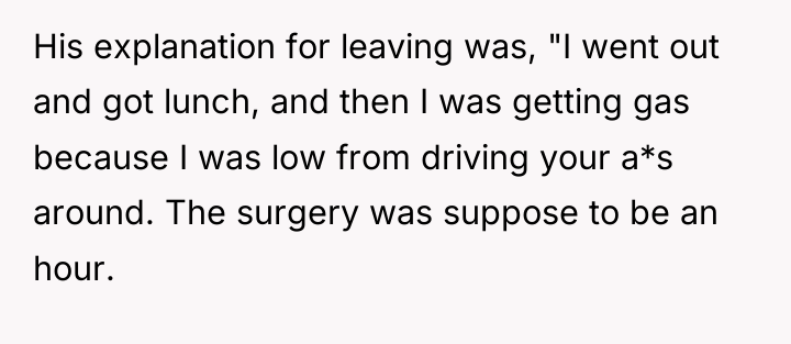 His explanation for leaving was, "I went out and got...