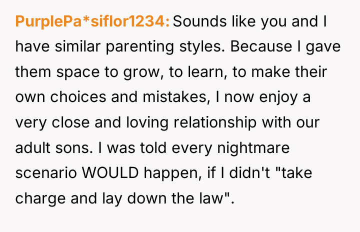PurplePa*siflor1234 Sounds like you and I have similar parenting styles....