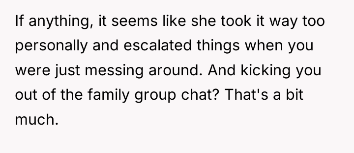 If anything, it seems like she took it way too...