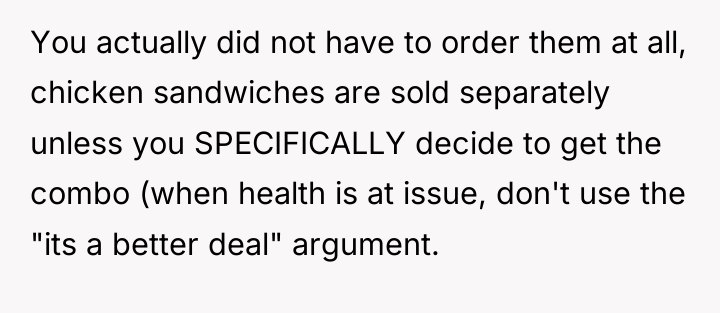 You actually did not have to order them at all,...