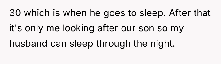30 which is when he goes to sleep. After that...