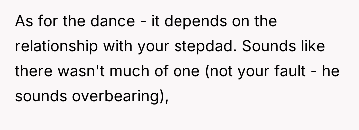 As for the dance - it depends on the relationship...