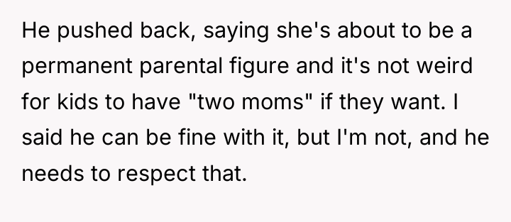 He pushed back, saying she's about to be a permanent...