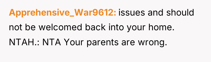 Apprehensive_War9612 issues and should not be welcomed back into your...