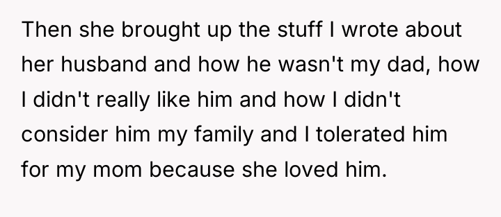 Then she brought up the stuff I wrote about her...