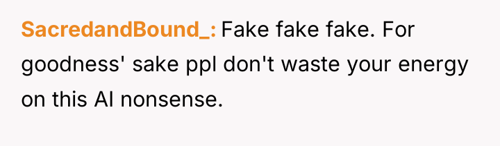 SacredandBound_ Fake fake fake. For goodness' sake ppl don't waste...